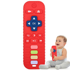 Fu Store remote-control teether offers a safe, soothing design for baby gums.