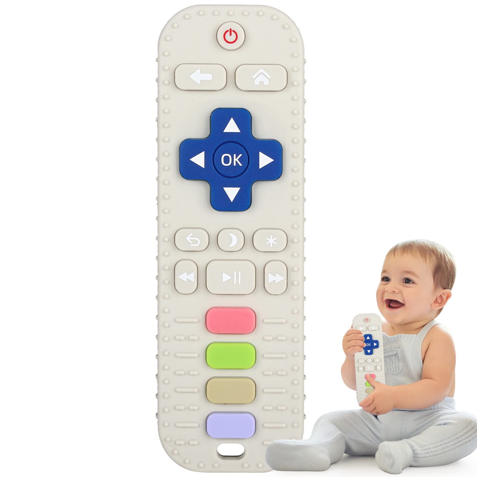 Fu Store silicone teething toys in remote control shape for soothing gums and engaging tiny fingers