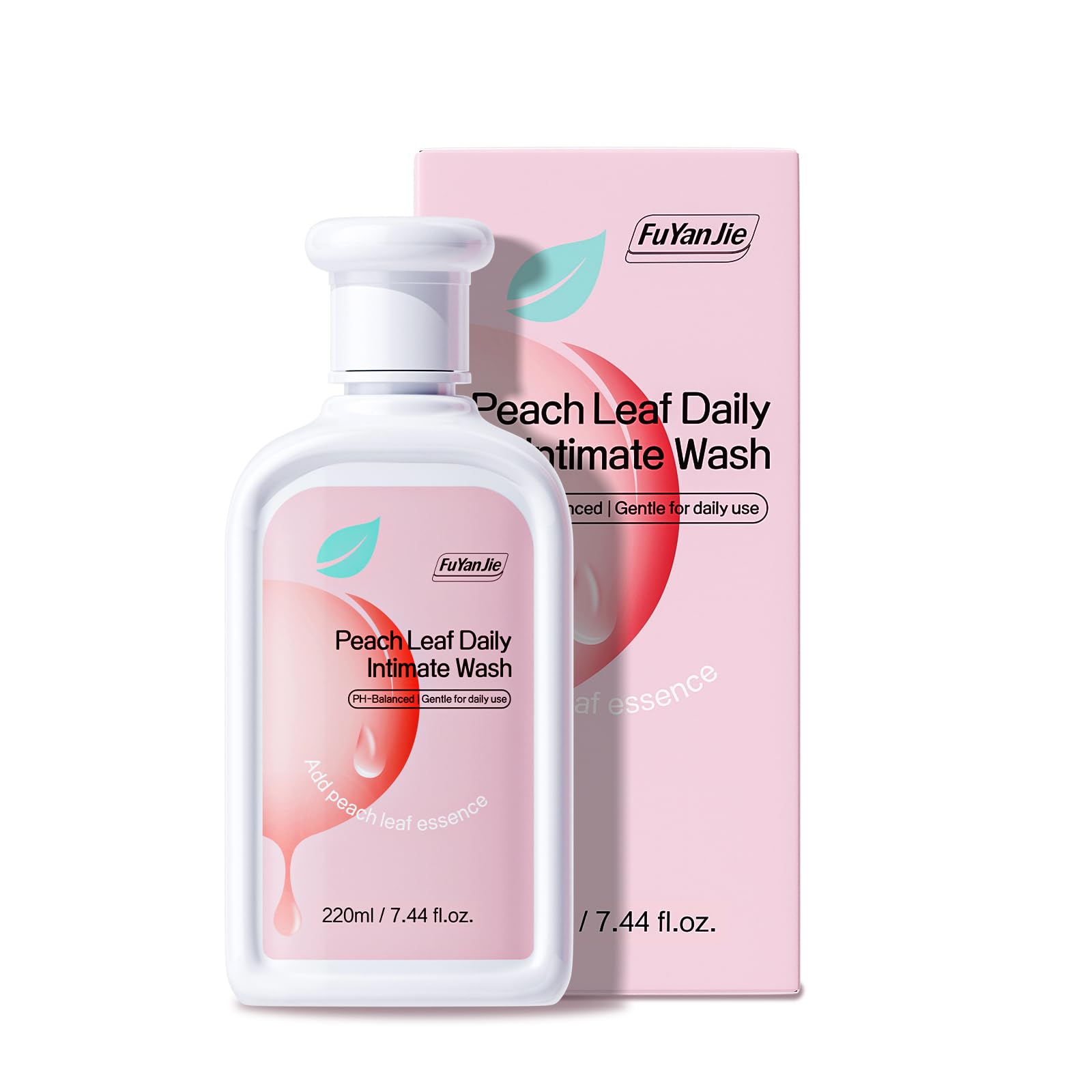 fu yan jie Peach Leaf Wash bottle for gentle intimate care with balanced pH