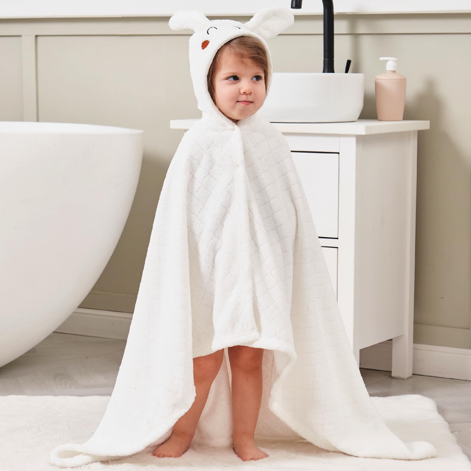 FUBANRAY large 50x32 inch towel for full coverage as kids grow
