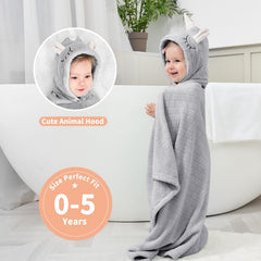 FUBANRAY large 50x32 inch towel keeps child fully covered during bath