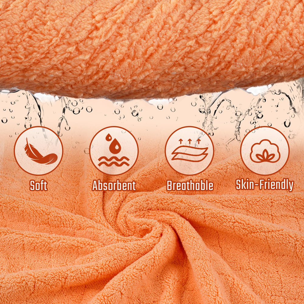 FUBANRAY soft microfiber towel, highly absorbent and gentle on skin