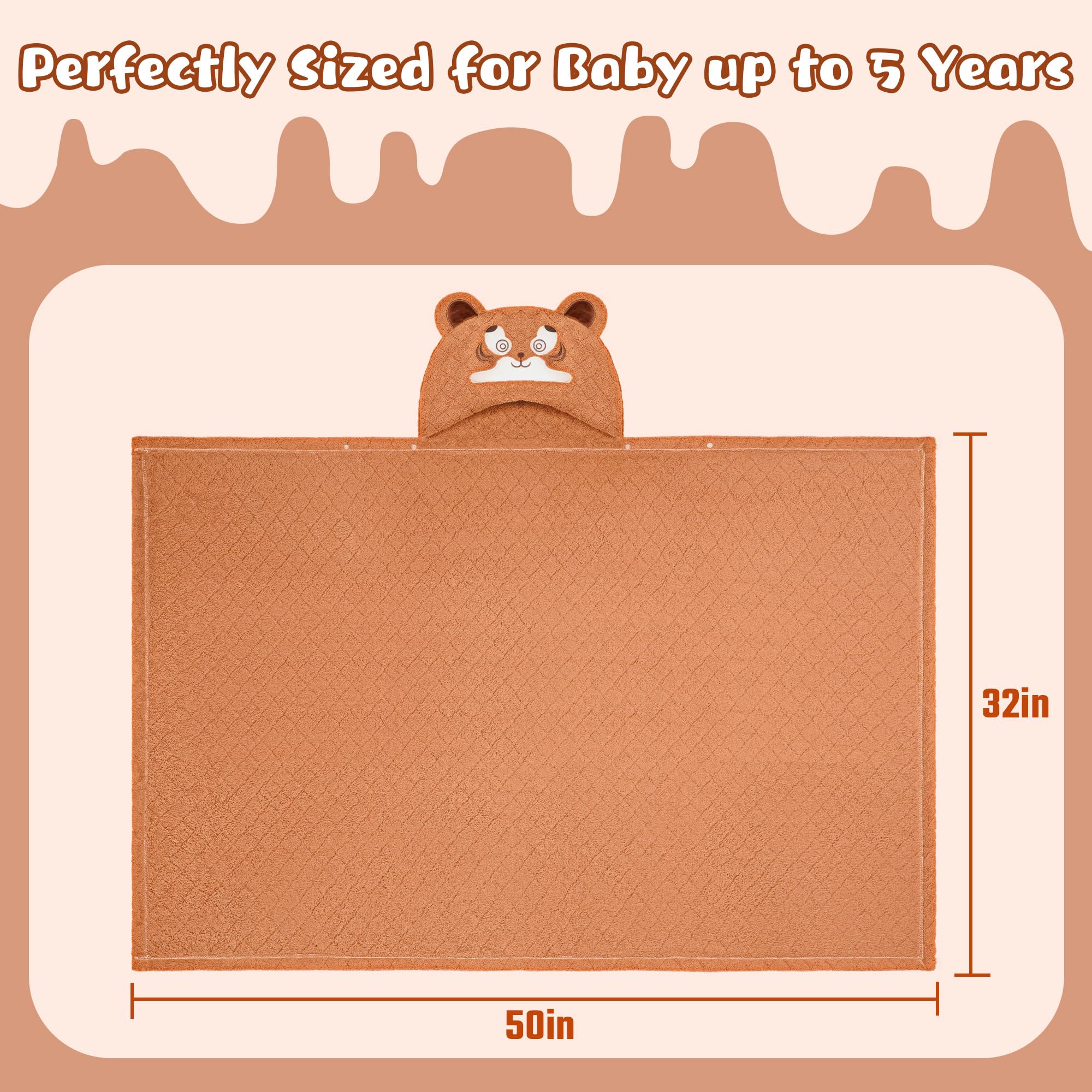 FUBANRAY microfiber texture offers soft absorbent comfort for delicate skin