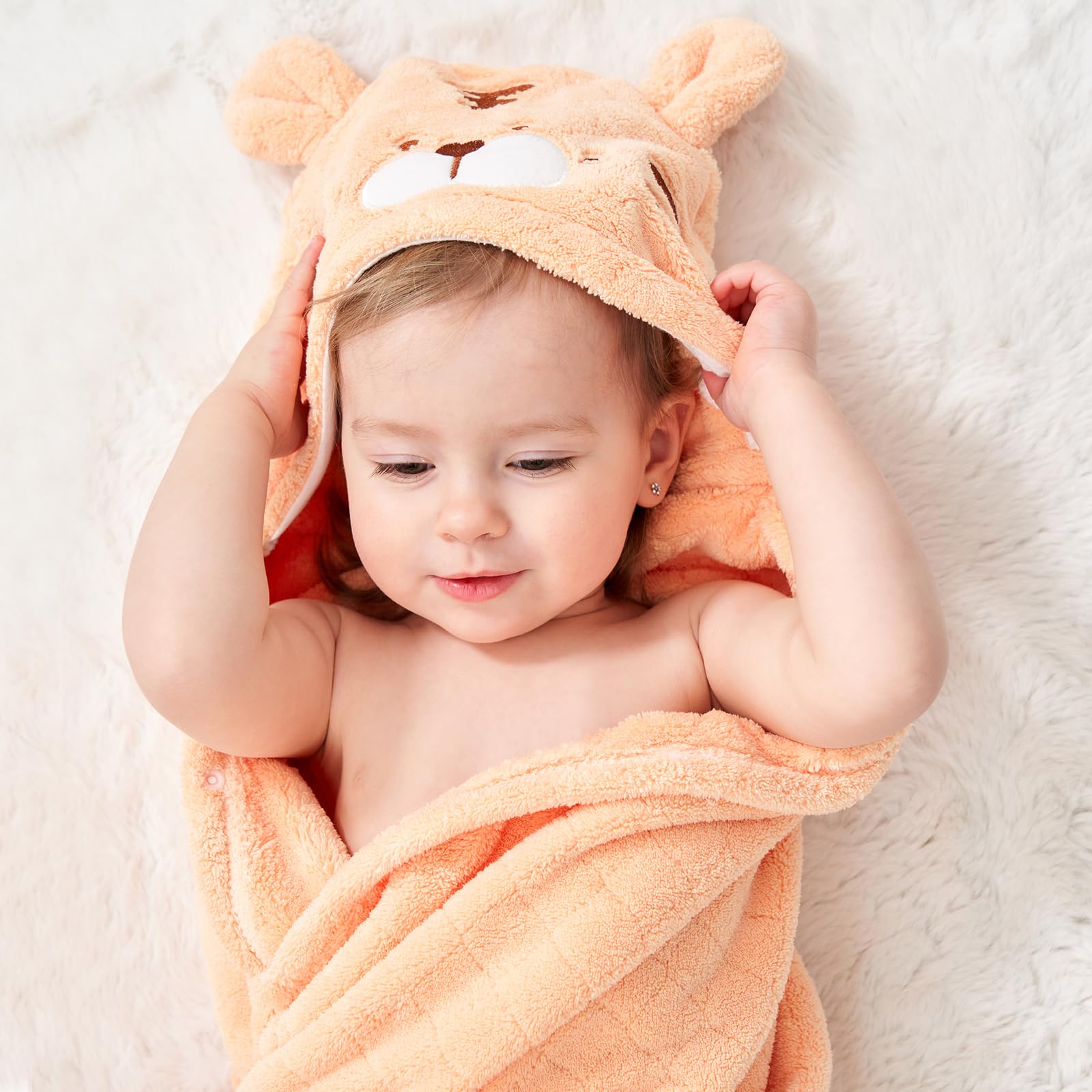 FUBANRAY ultra-soft microfiber towels for baby skin, gentle yet absorbent