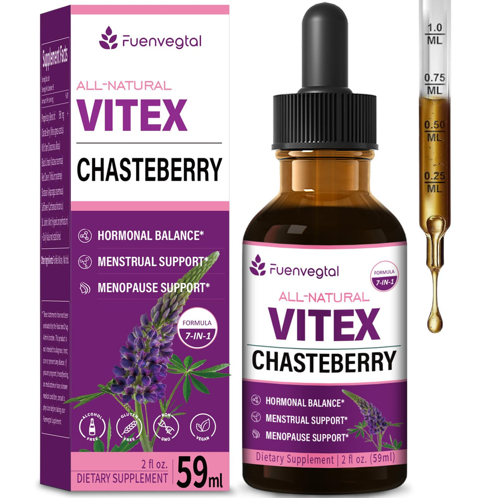 Fuenvegtal Vitex Drops bottle for convenient daily balance support