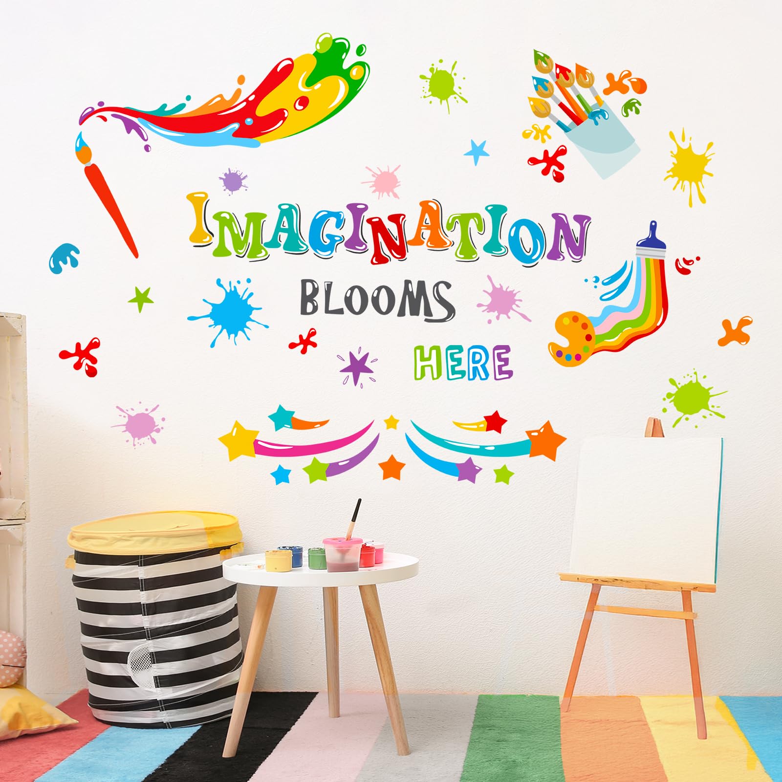 FUFUQUARE colorful imagination wall sticker enhances learning-friendly spaces.
