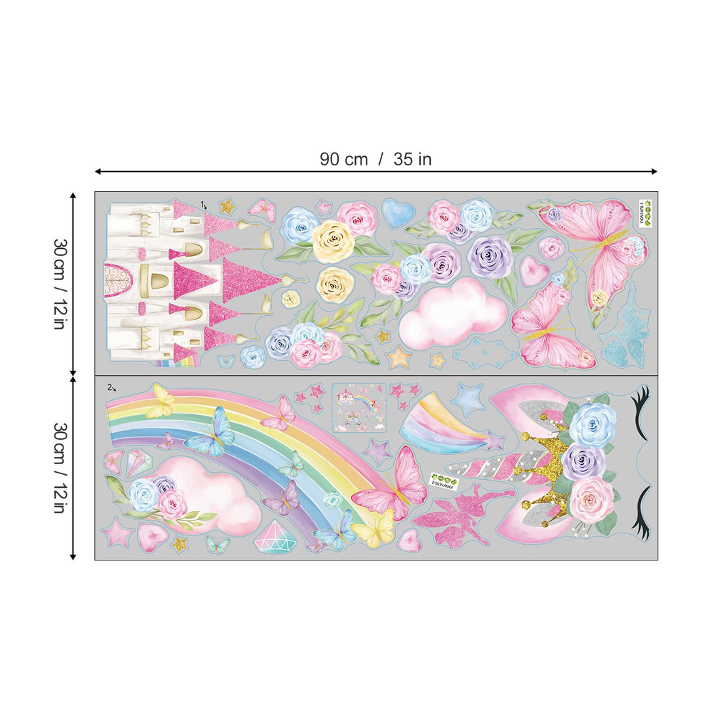 FUFUQUARE DIY wall decal pieces, easy to arrange.