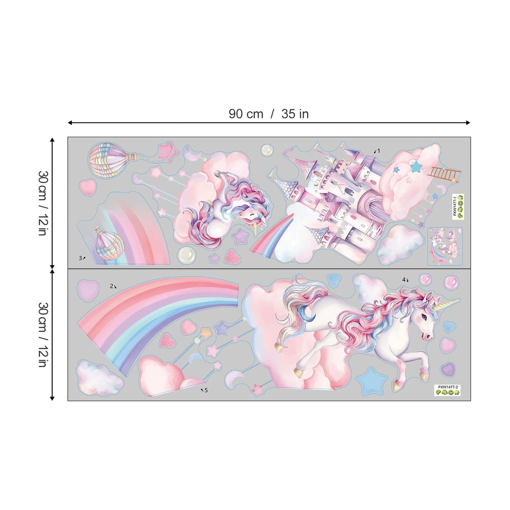 FUFUQUARE dreamy fairy-tale bedroom decor set supports easy DIY wall layouts.