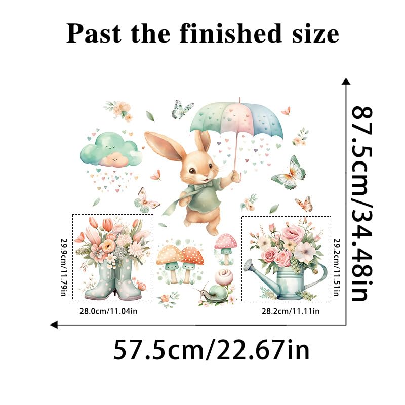 FUFUQUARE nursery playroom peel-stick decal is easy to apply.
