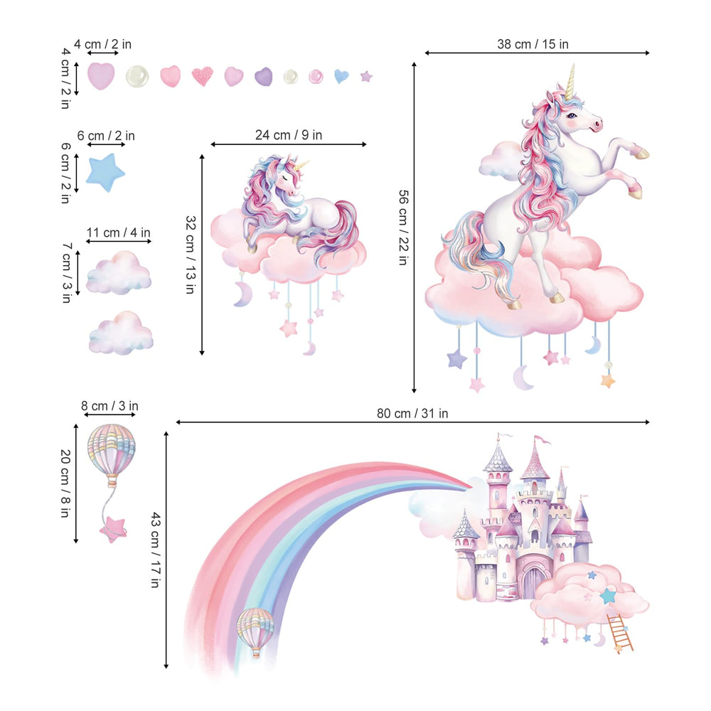 FUFUQUARE pink clouds wall stickers brighten small spaces safely.
