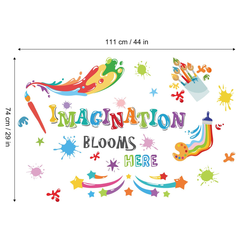 FUFUQUARE playroom wall sticker with easy peel-and-stick application.