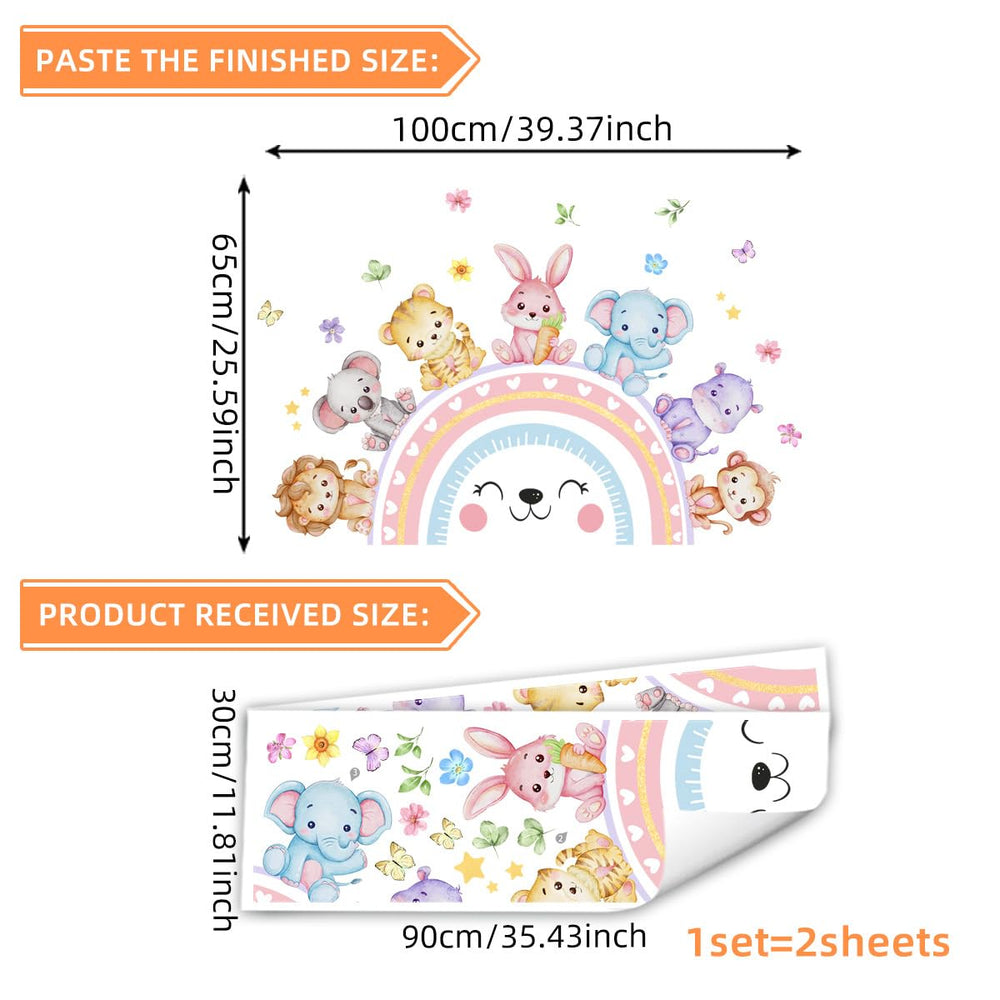 FUFUQUARE rainbow wall sticker for kids' rooms creates an uplifting play area
