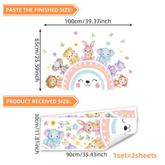 FUFUQUARE rainbow wall sticker for kids' rooms creates an uplifting play area