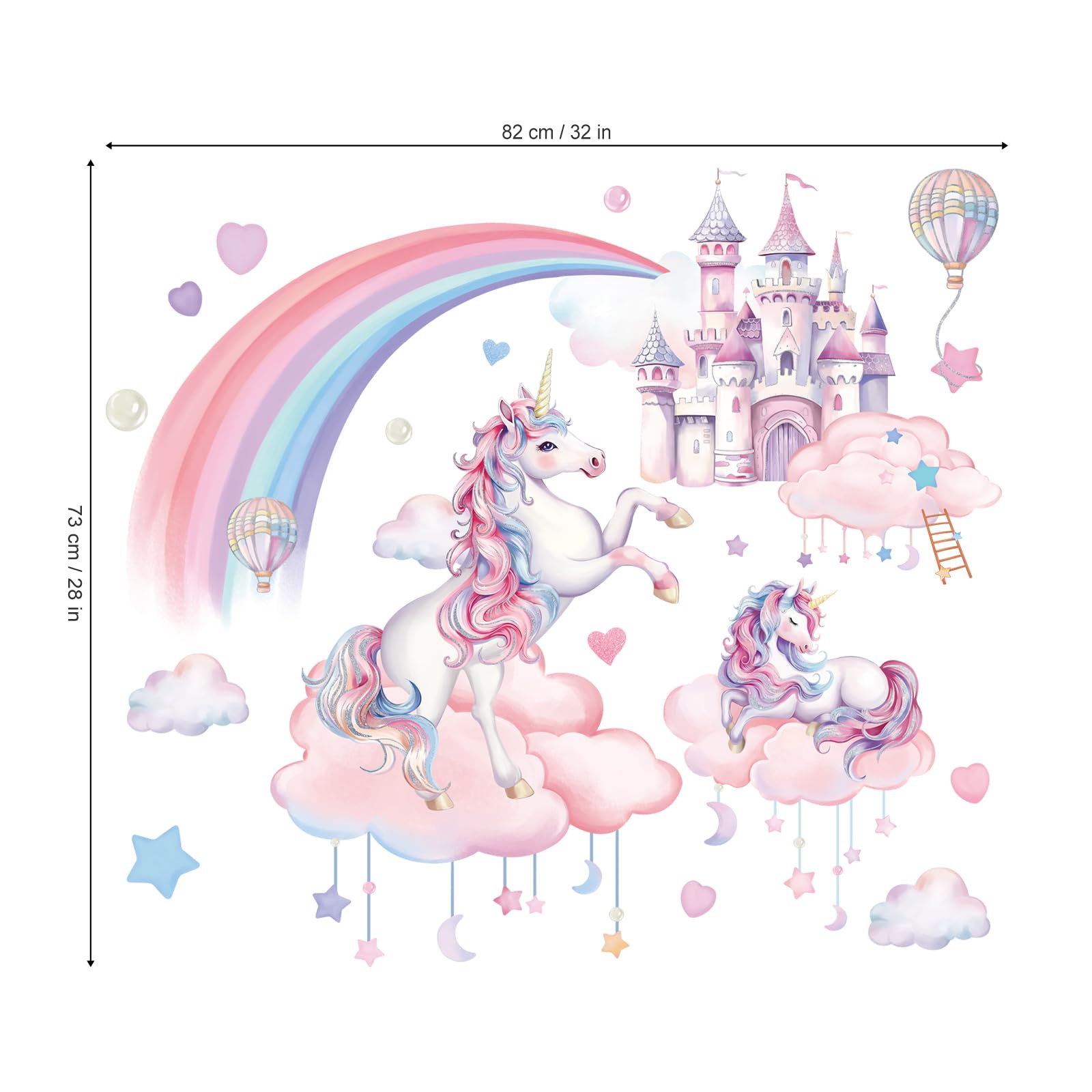FUFUQUARE stars hearts wall decals spark whimsy and joyful accents.