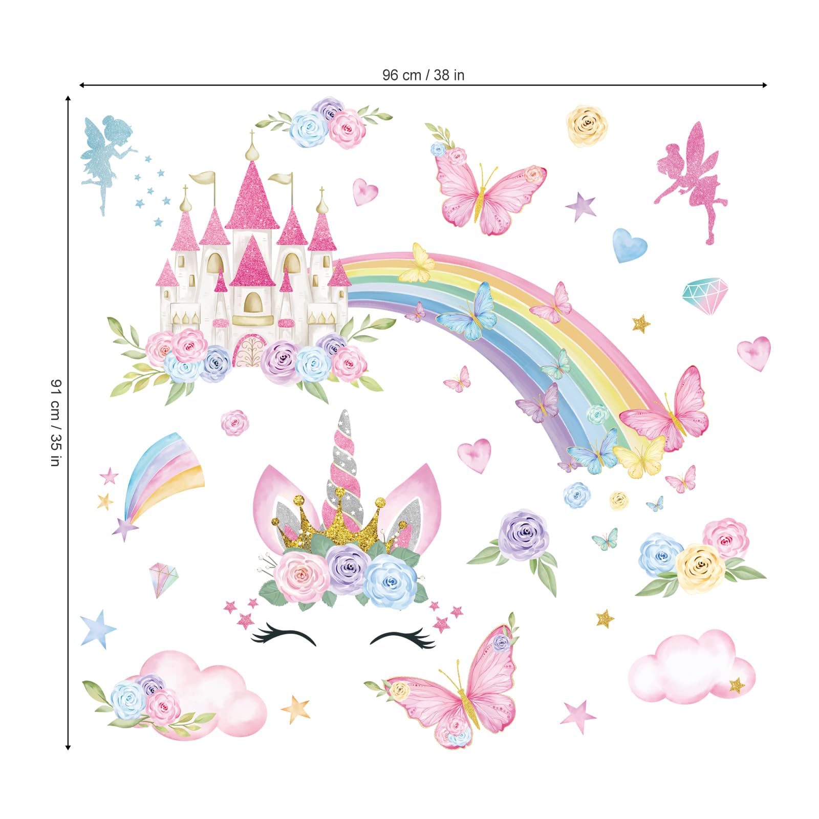 FUFUQUARE vivid rainbow, brightens walls in kids' spaces.