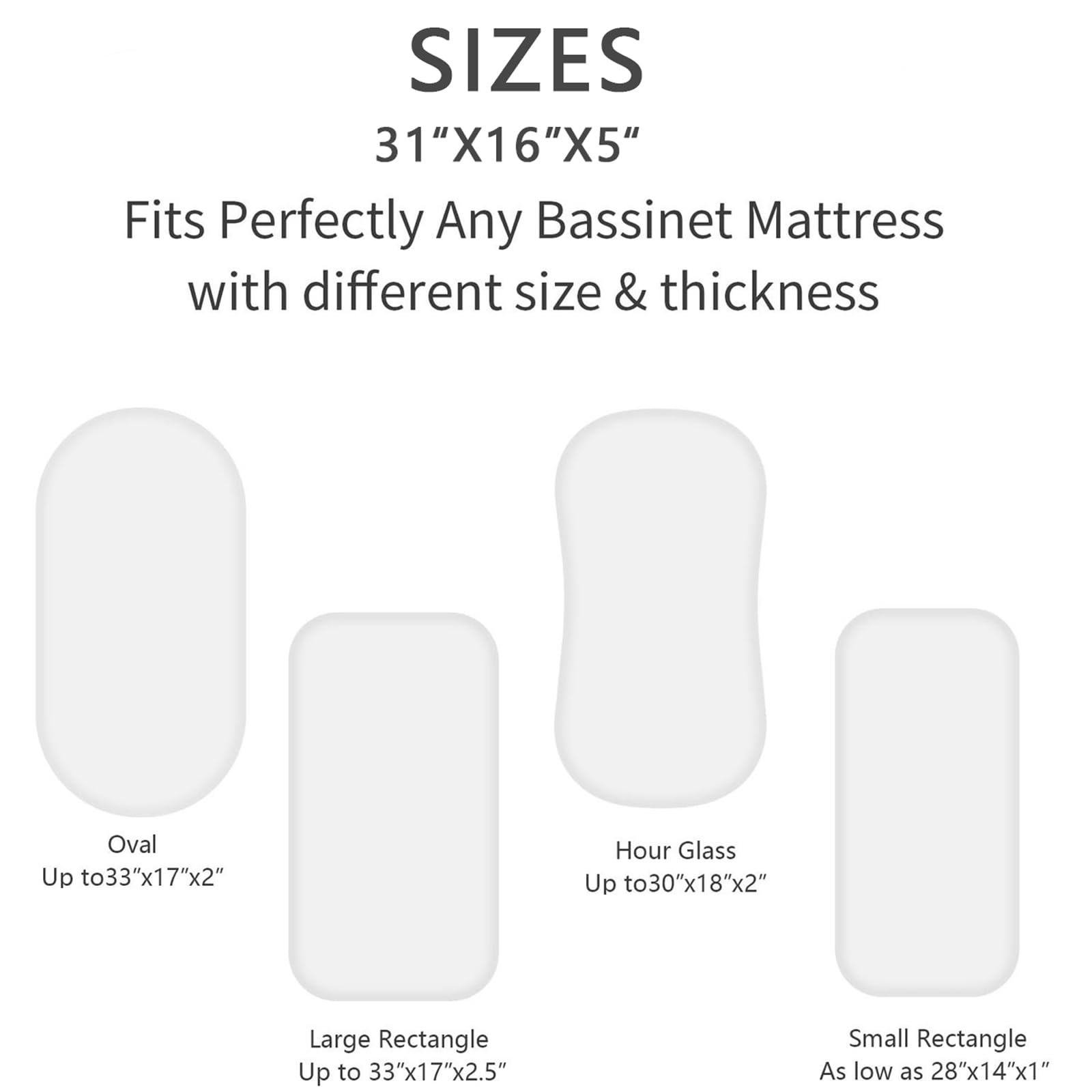 FUFVUTI bassinet sheet close-up shows secure snug fit with full-elastic edges.