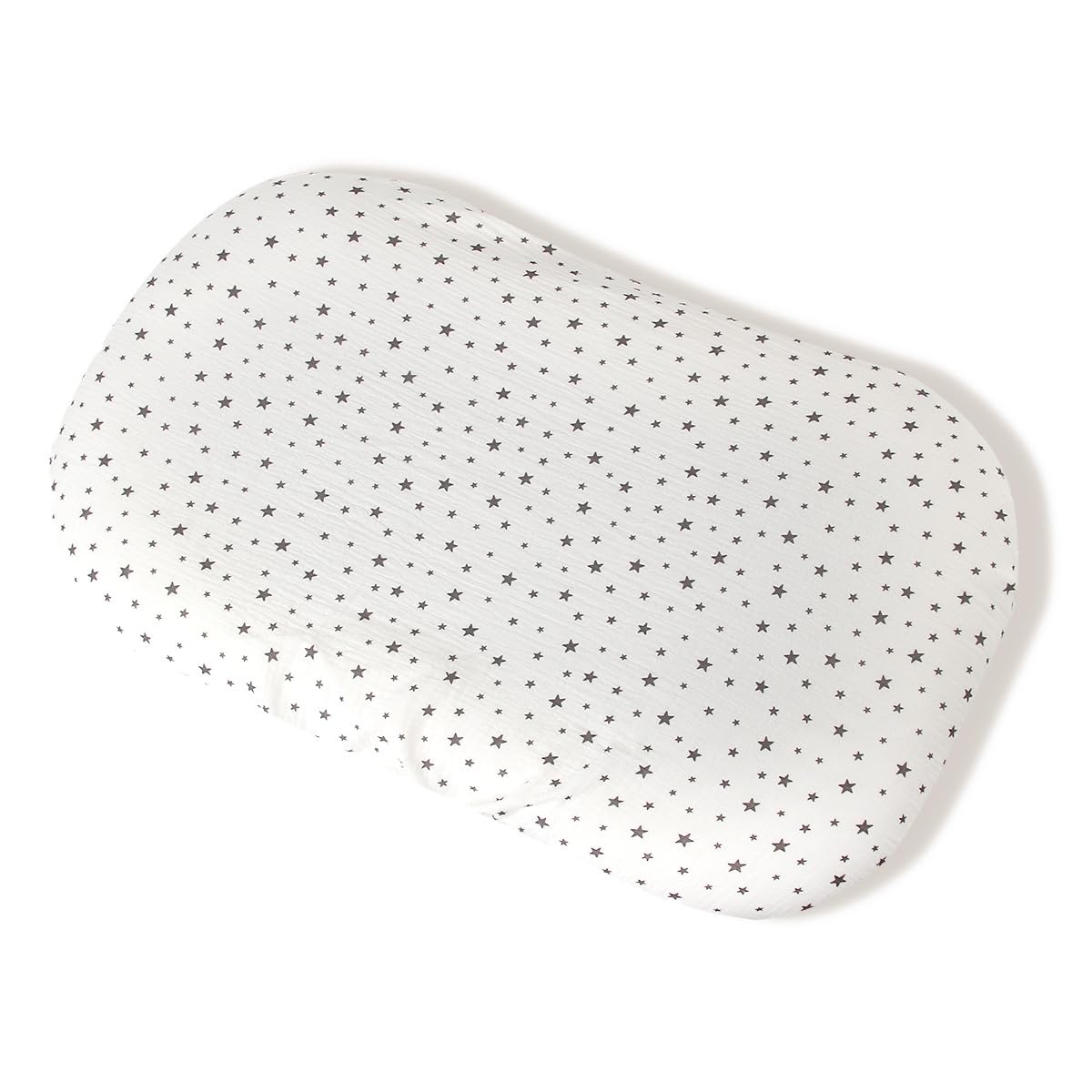 FUFVUTI 32x16 muslin crib sheet in use on a bassinet, soft and breathable.