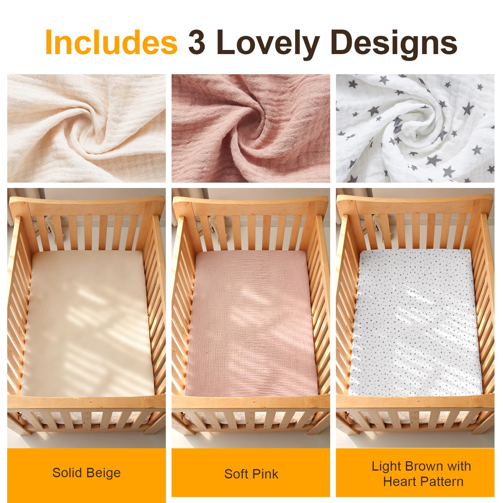 FUFVUTI durable crib mattress protector protects against messes during sleep.