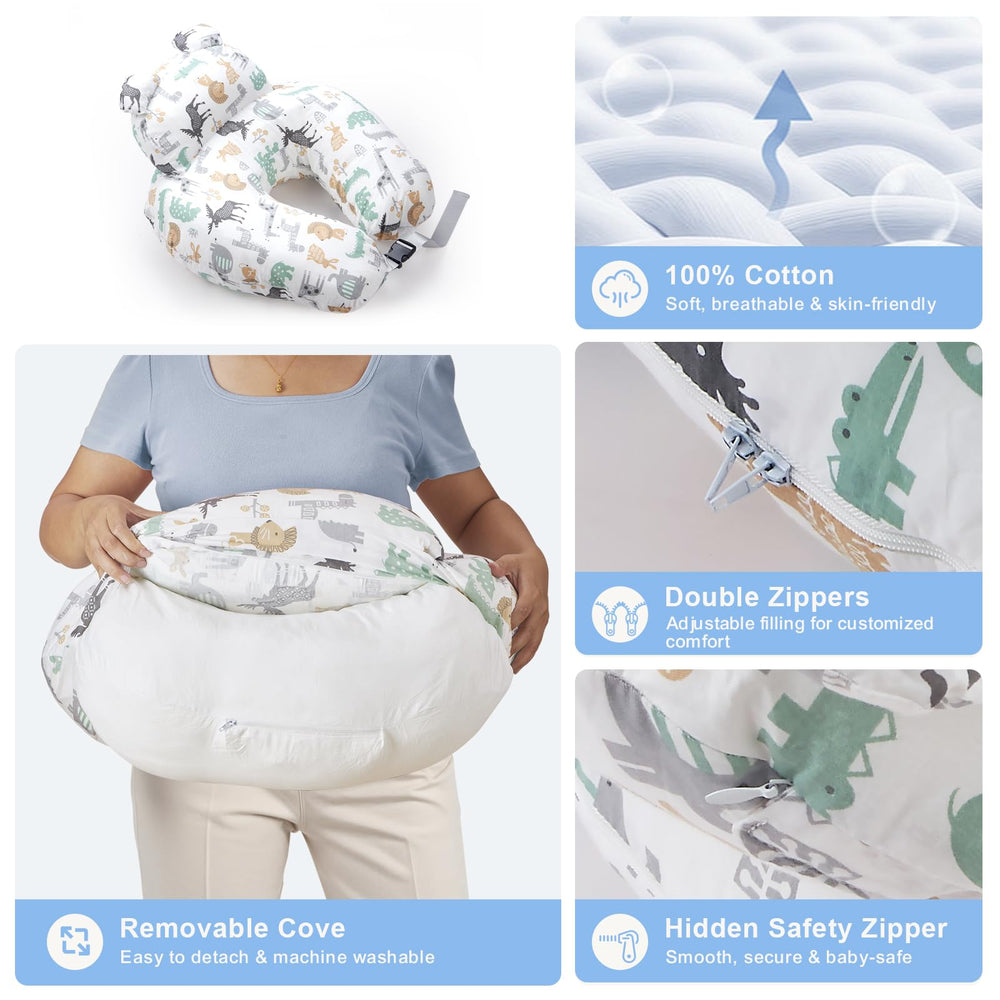 FUFVUTI multi-stage comfort pillow supports mom and baby from pregnancy to postpartum