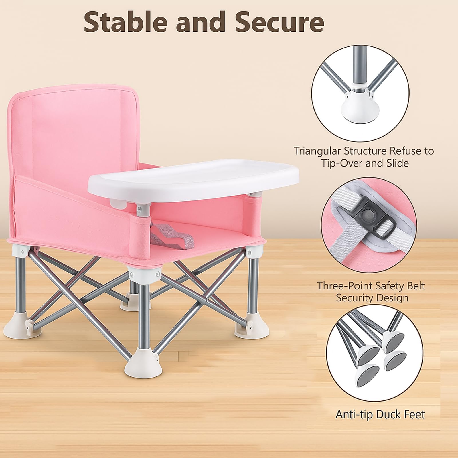 FUFVUTI portable baby chair used outdoors during camping adventures