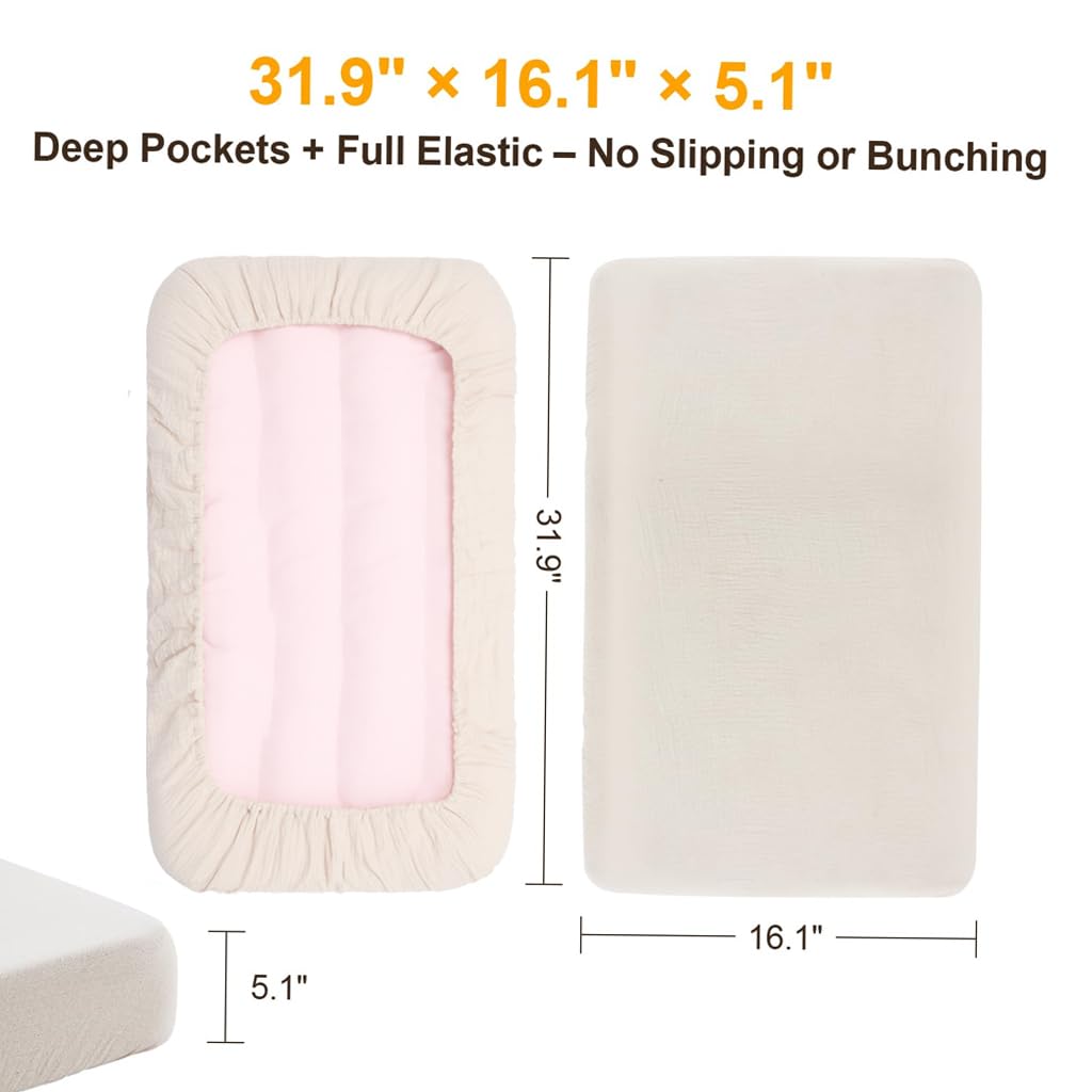 FUFVUTI travel crib sheet is lightweight and easy to pack.