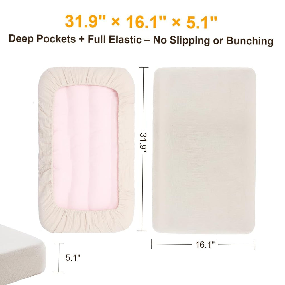 FUFVUTI travel crib sheet is lightweight and easy to pack.