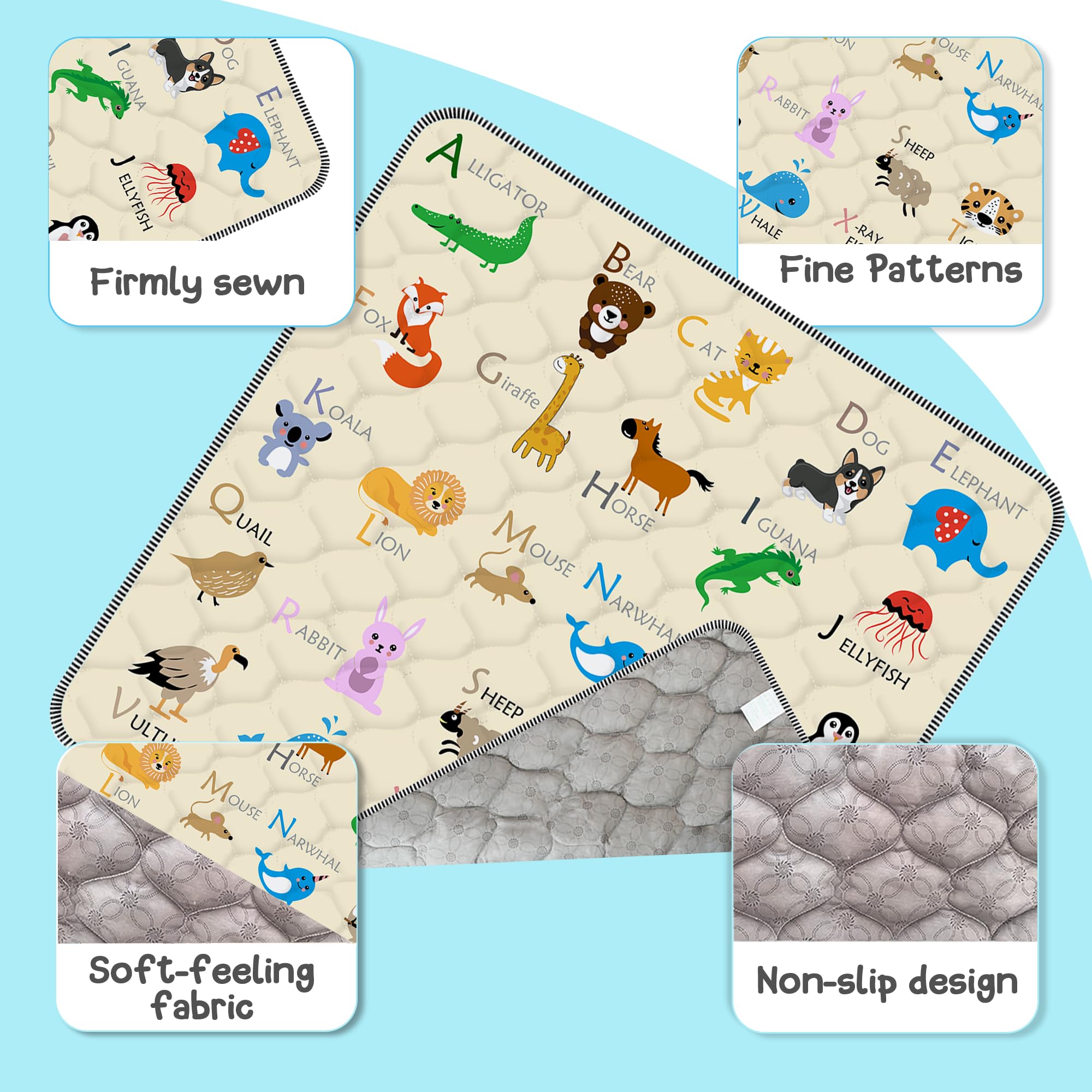 FUGWU 50x50 playpen area for spacious, safe space to crawl and learn.