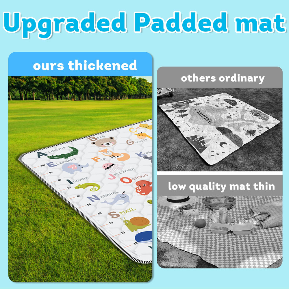 FUGWU Baby Play Mat featuring animal alphabet design to engage toddlers