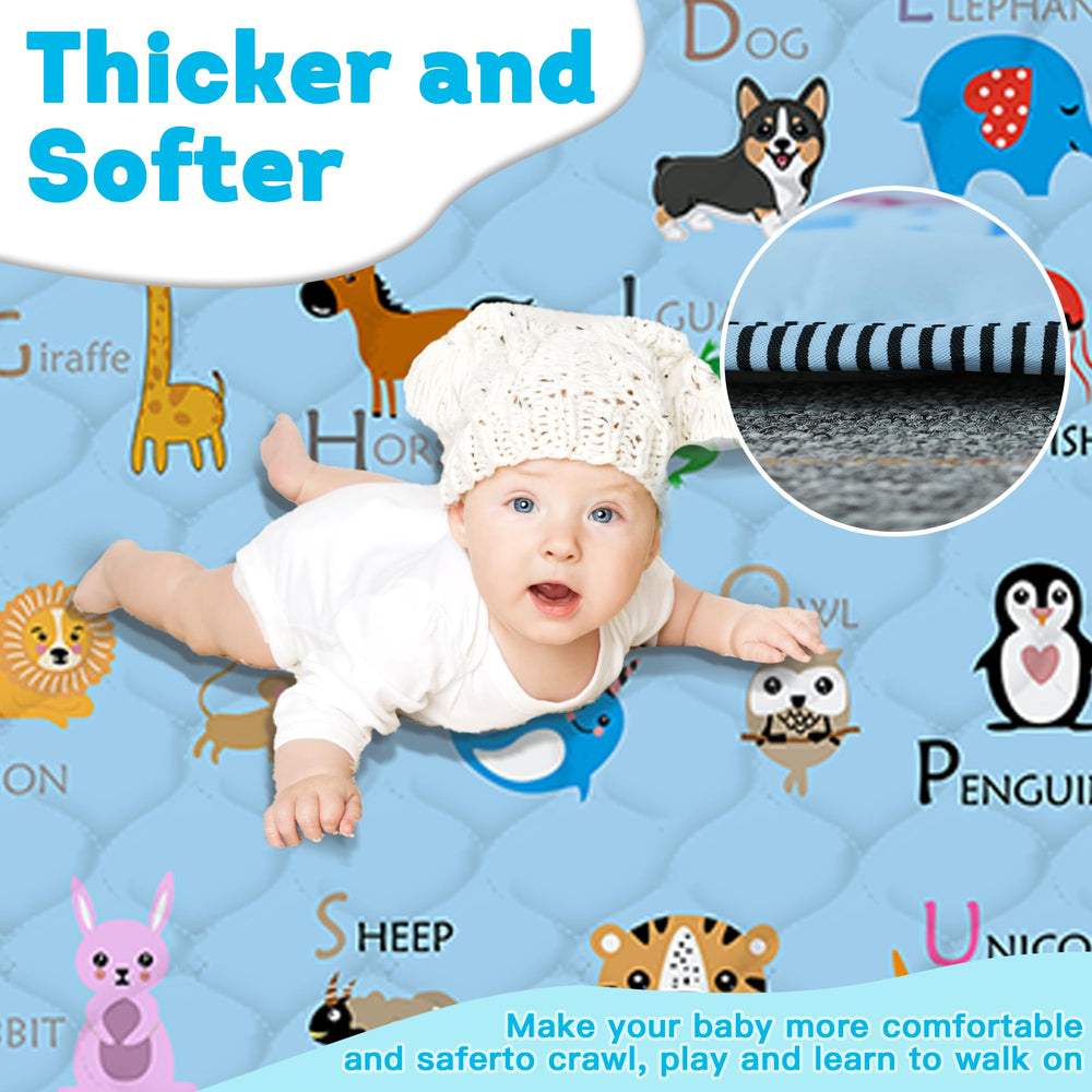 FUGWU machine washable play mat for quick, hygienic cleanup after spills.