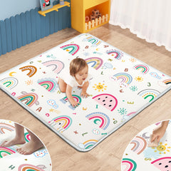 FUGWU baby play mat with rainbow design promotes visual stimulation during play