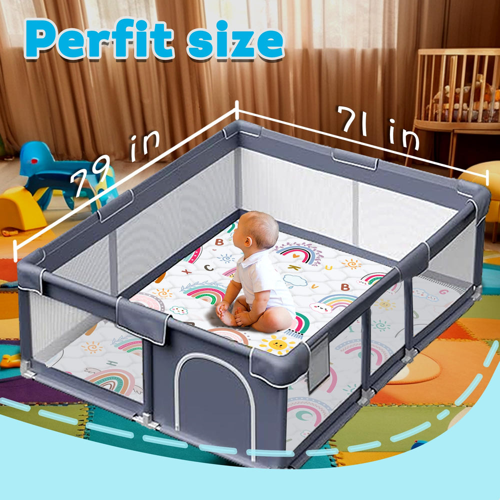 FUGWU rainbow pattern baby mat emphasizes visual stimulation for exploration