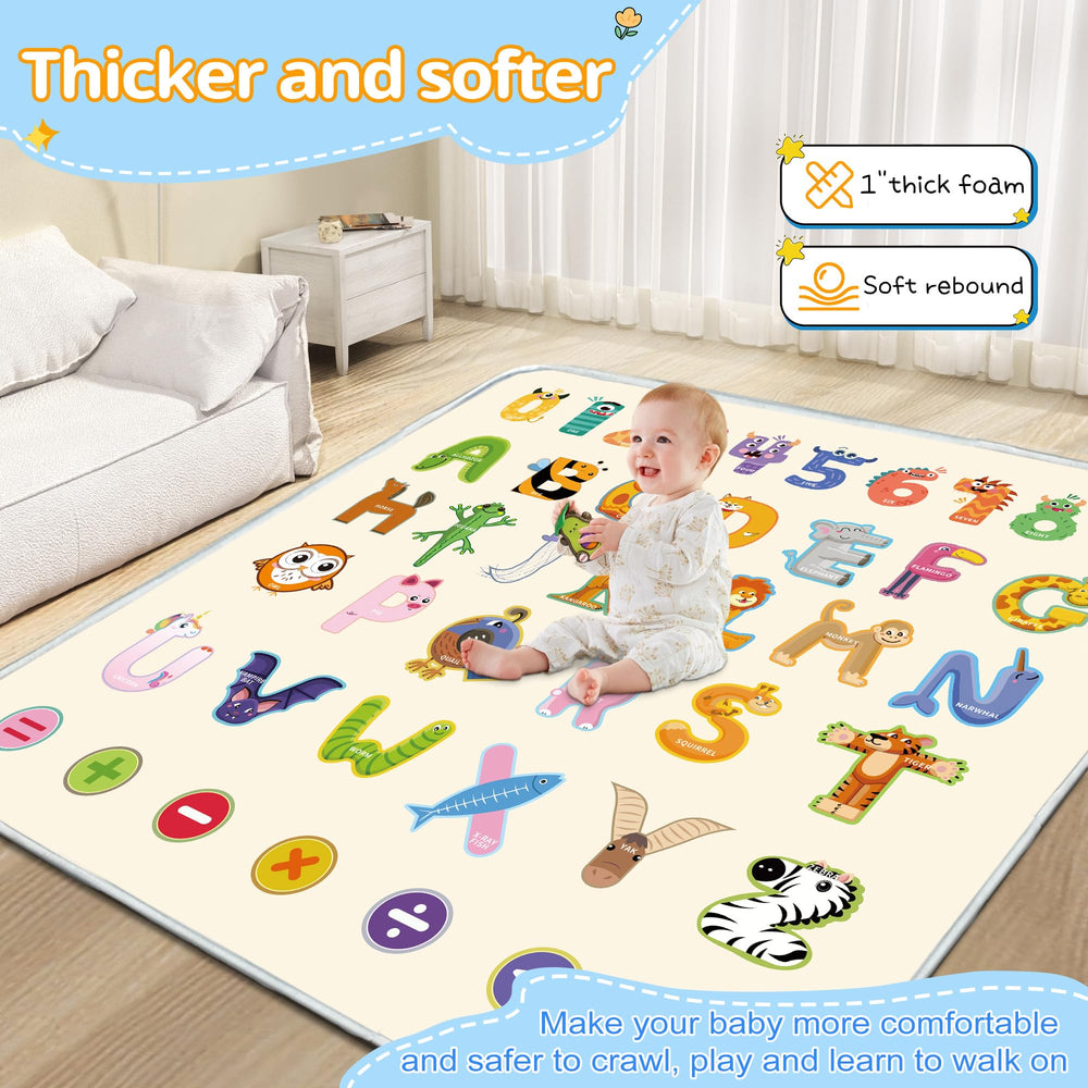 Non-slip backing keeps the mat in place on smooth floors during play