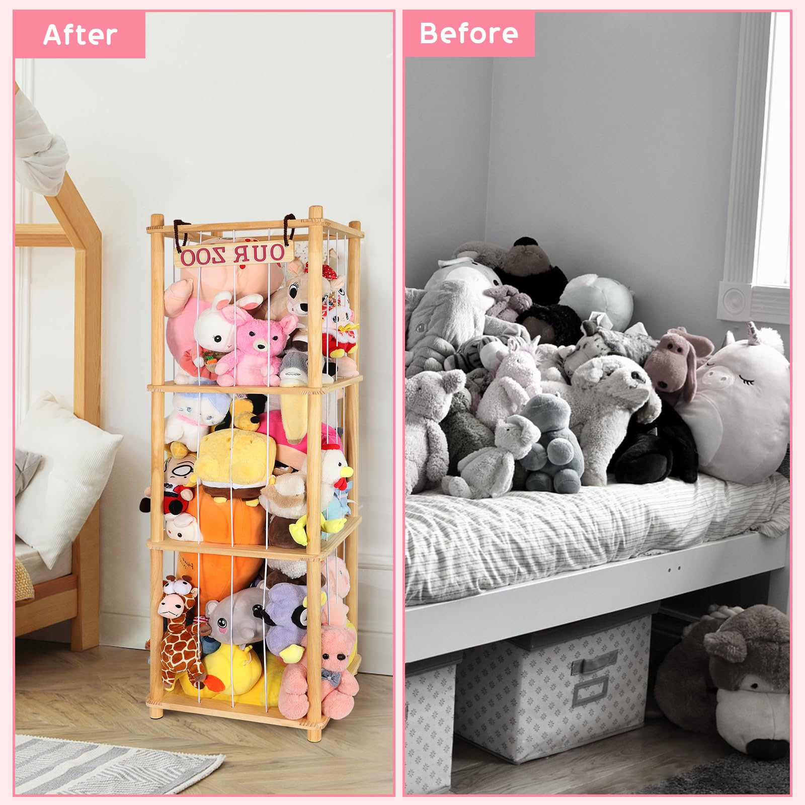 Fuilee cleanup activity turning toy organization into a fun zoo moment