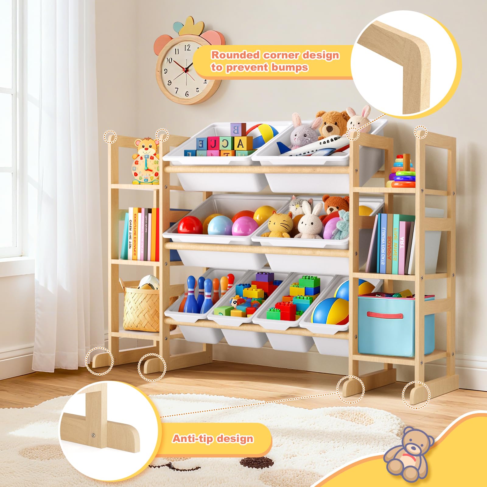 Fuilee durable bins withstand daily use and support tidy play spaces