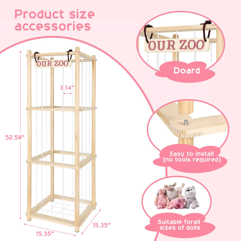 Fuilee elastic cord storage detail enabling easy plush toy access