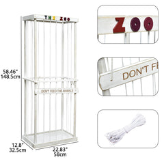 FUIN stuffed animal zoo storage cage space-saving vertical design keeps floors clear.