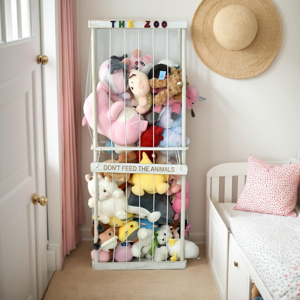 FUIN stuffed animal zoo storage cage charming addition to a playroom or bedroom.
