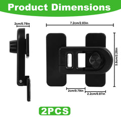 Fukaisu adhesive pads on fridge lock close-up for secure mounting