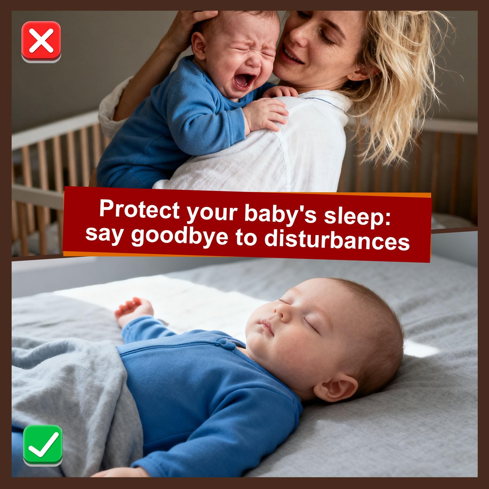 Fukaisu baby sleeping sign with hanging rope for easy installation on doors.