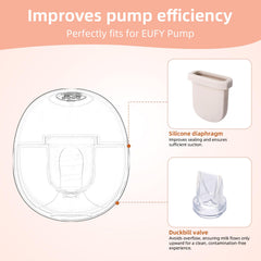 Fukaisu eufy nozzle covers close-up for clean milk collection