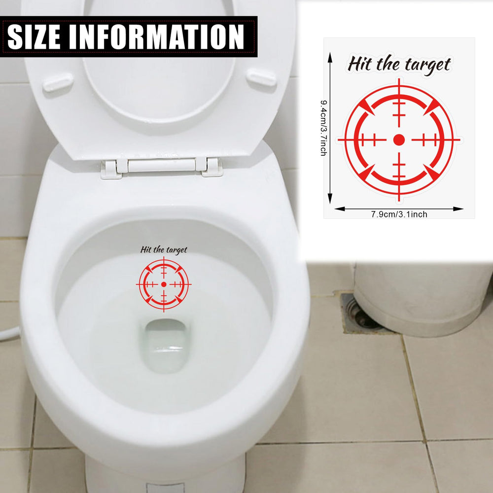 Fukaisu potty training sticker showing aiming point supports quicker learning.