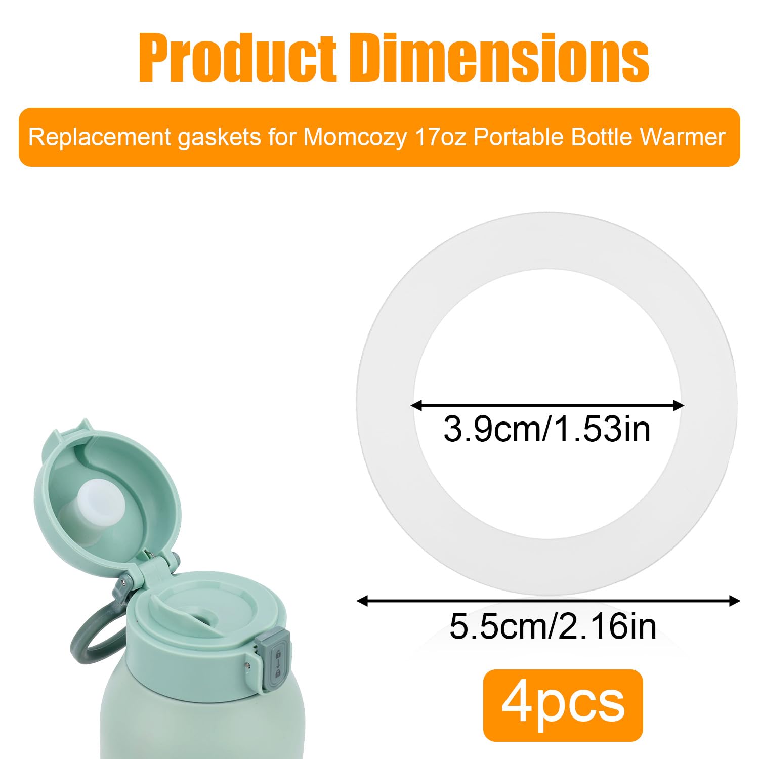 Fukaisu silicone seal ring for Momcozy 17oz reduces leaks.