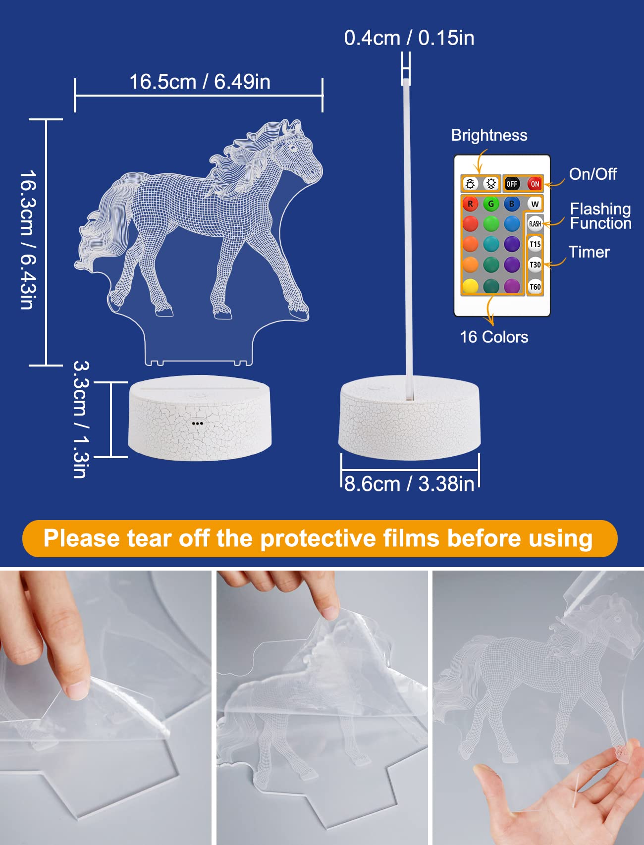 FULLOSUN 16 colors lamp offers mood lighting for kids' bedrooms and study corners.