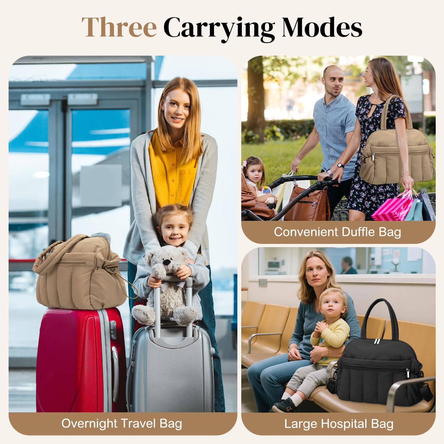 FullWoyi bag uses cloud-touch polyester for a smooth, non-abrasive surface.