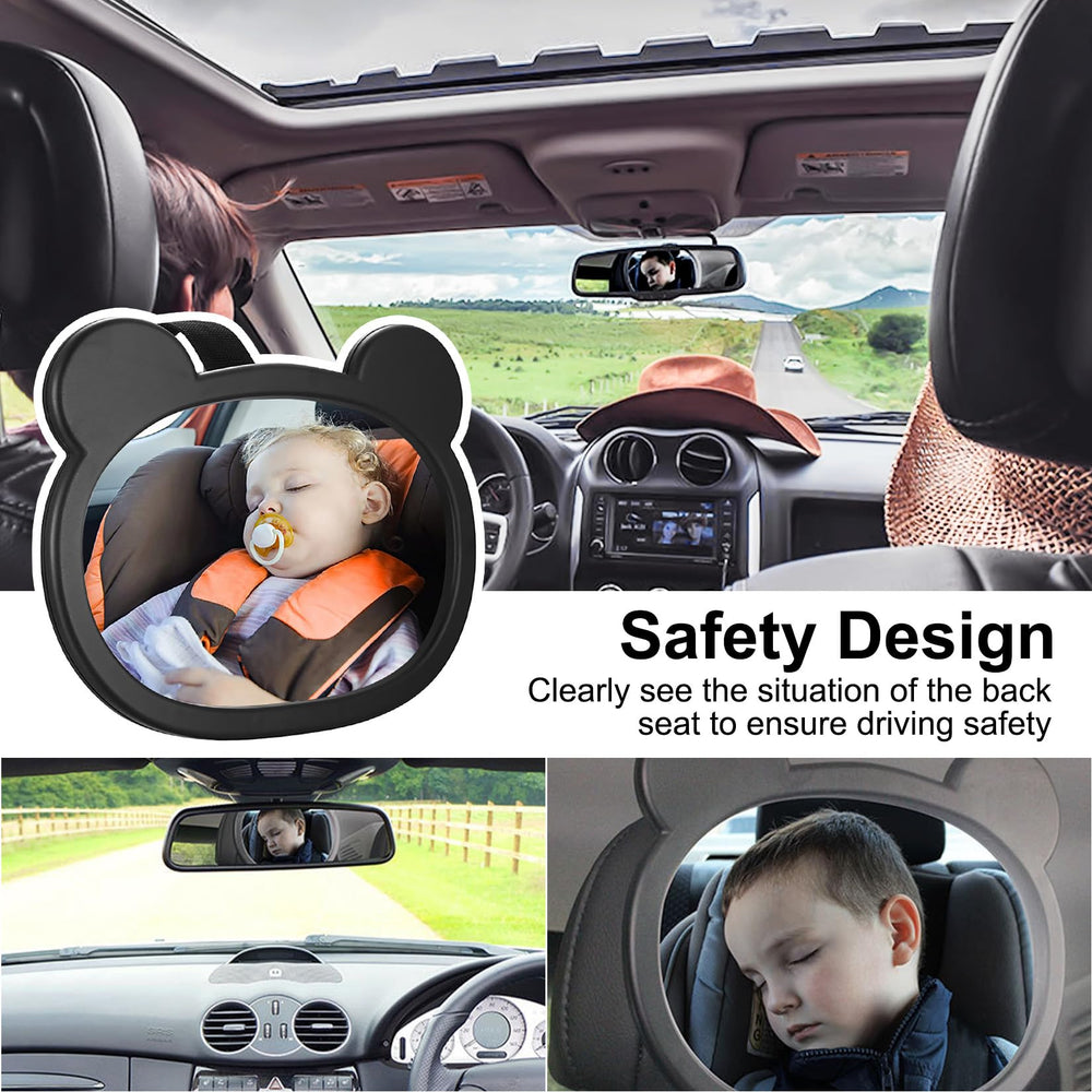 Fulushouxi baby car mirror easy installation avoids distraction while driving.