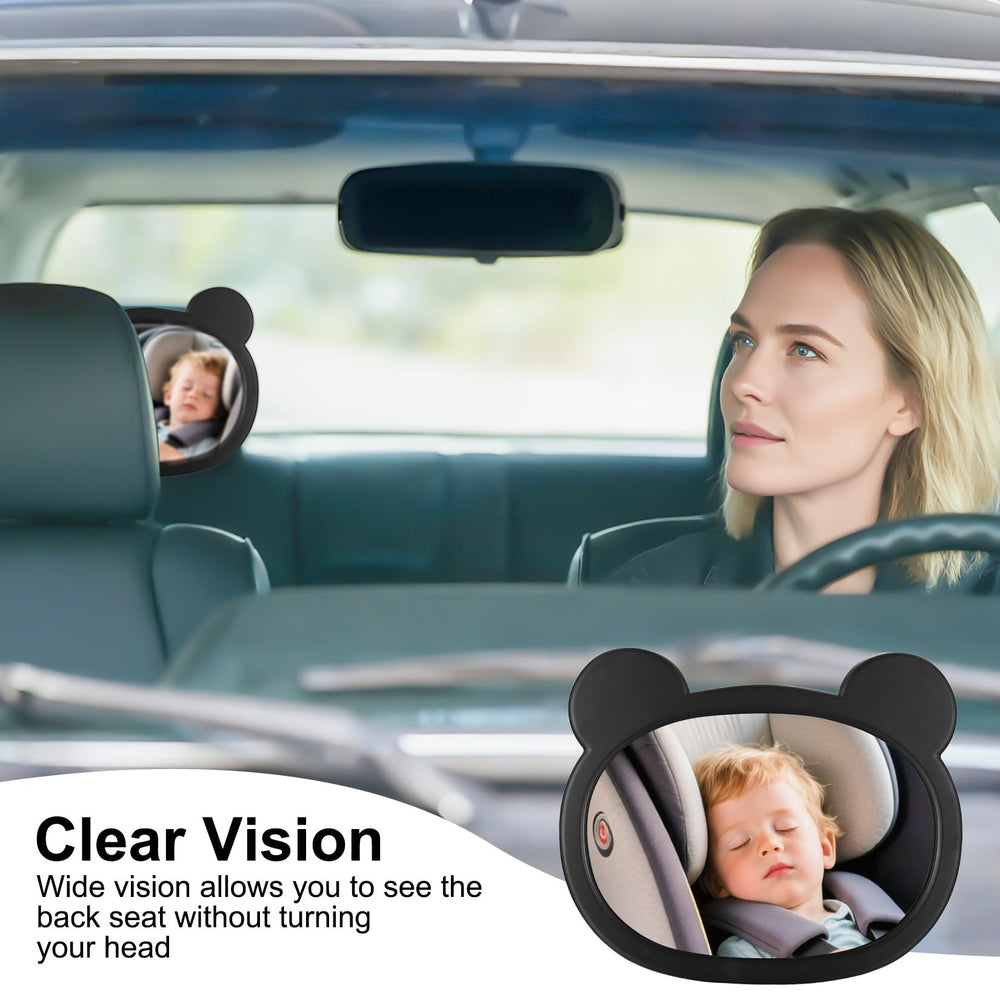 Fulushouxi baby car mirror wide field of view helps monitor rear passengers.