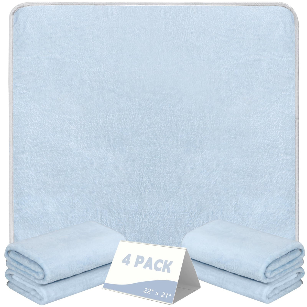 FUMMI reusable pads four-pack for versatile bed protection and care.