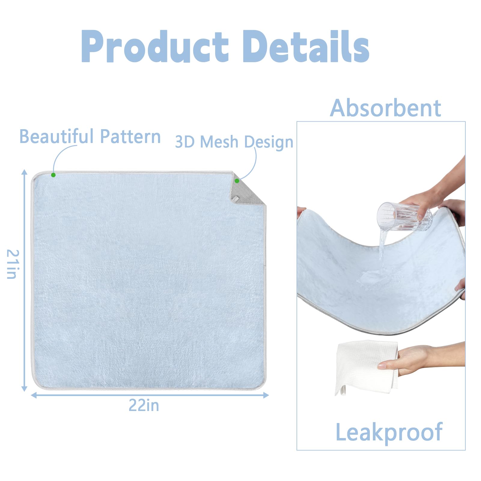 FUMMI waterproof inner layer prevents leaks on chairs or beds.