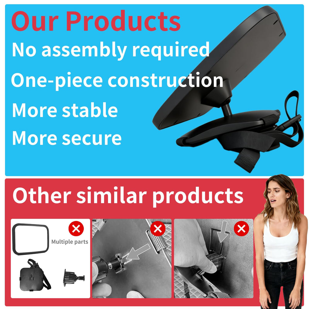 Funbliss 360-degree adjustable mirror to view from any angle