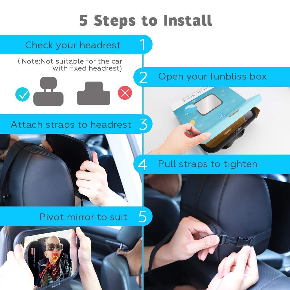 Funbliss travel-ready mirror for on-the-go parenting